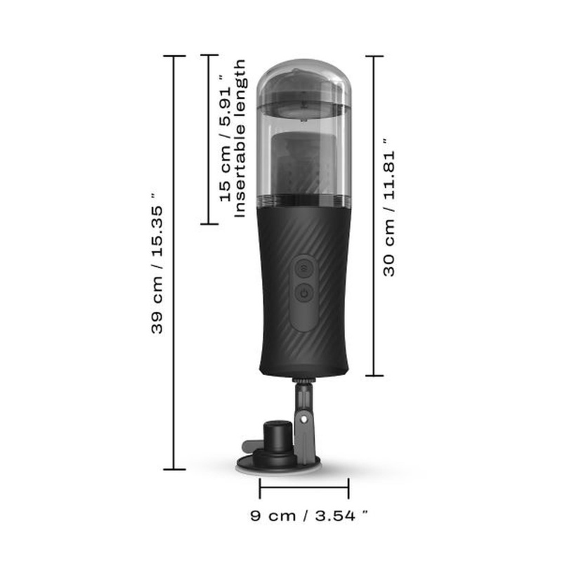 Automatyczny masturbator THRUST BLOW z napędem posuwisto-zwrotnym i przyssawką, 30x9 cm - 4