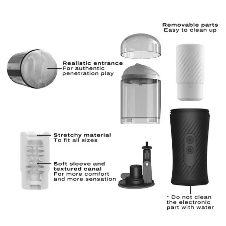 Automatyczny masturbator THRUST BLOW z napędem posuwisto-zwrotnym i przyssawką, 30x9 cm - 8