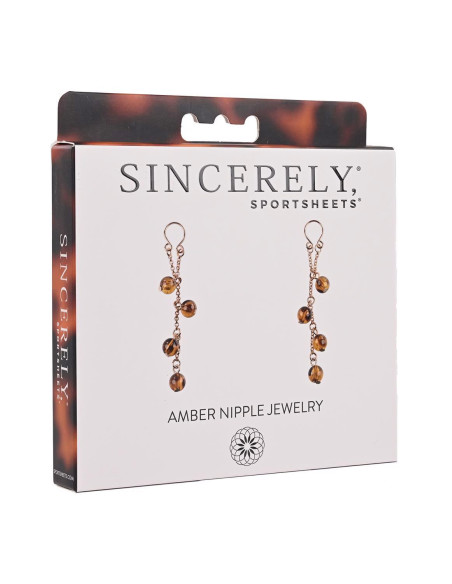 SPORTSHEETS AMBER NIPPLE JEWELRY