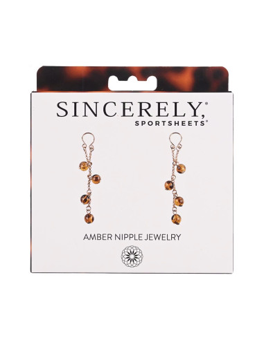 SPORTSHEETS AMBER NIPPLE JEWELRY