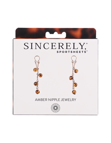 SPORTSHEETS AMBER NIPPLE JEWELRY