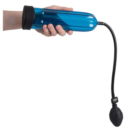 Pompka do penisa Smile Pump z przezroczystym cylindrem 24 cm, skalą pomiarową i ręczną pompą kulową - 3