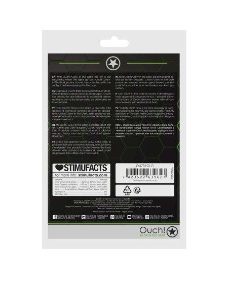 3 pcs Cock Ring Set - Glow in the Dark - Neon Green