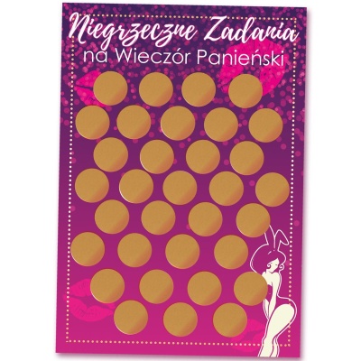 Plakat zdrapka z 30 zadaniami na wieczór panieński A3 - 1