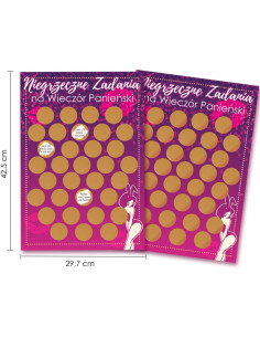 Plakat-zdrapka z zadaniami dla Przyszłej Panny Młodej 2