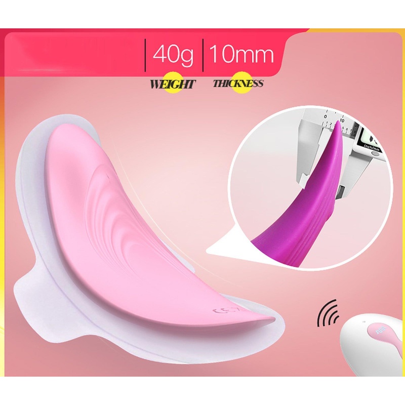 Mini Wibrator Ultrathin Wearable Remote PINK - Ultrapłaski, Zakrzywiony Kształt z Silikonu Medycznego i Pilotem Zdalnego Sterowa - 12