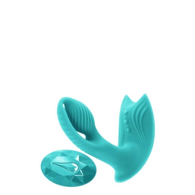 Wibrator Bump N Grind Teal - podgrzewanie, pilot, 11,4 cm - 1 2