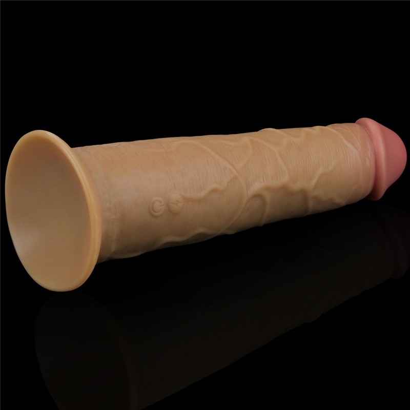 Wibrator rotacyjny Dual Layered Platinum Silicone 20,5 cm - 8