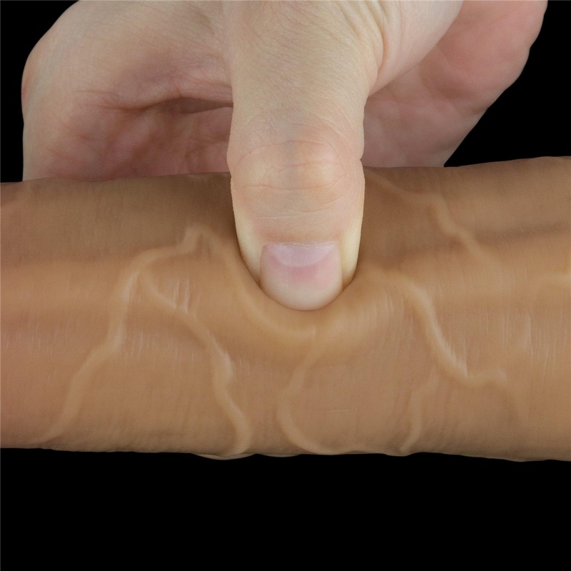 Wibrator rotacyjny Dual Layered Platinum Silicone 20,5 cm - 10