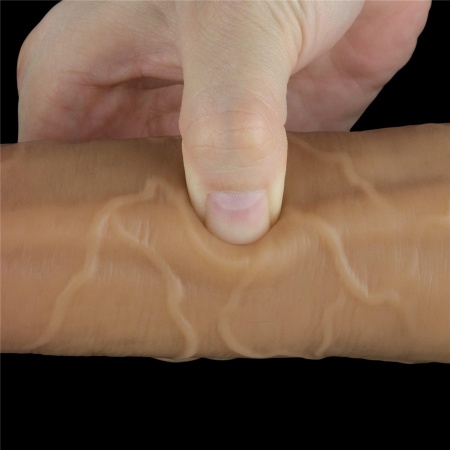 Wibrator rotacyjny Dual Layered Platinum Silicone 20,5 cm - 10