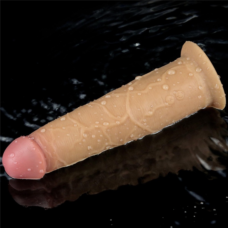 Wibrator rotacyjny Dual Layered Platinum Silicone 20,5 cm - 16