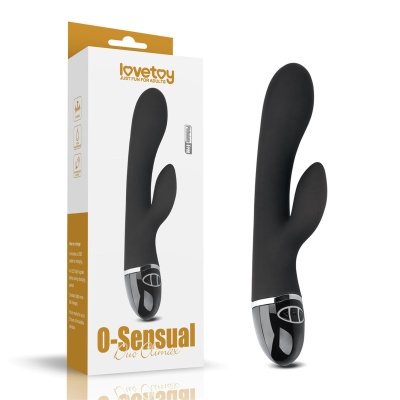 Wibrator podwójny O-Sensual Clit Duo Climax 21 cm (8,3 cala) Czarny - 1