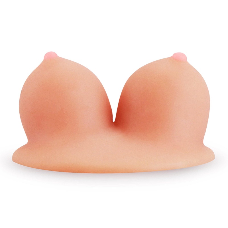 Uchwyt na telefon w kształcie piersi z przyssawką 2.7 cm x 4.8 cm beżowy - 5