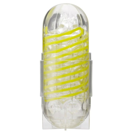 Masturbator Spinner Shell – spiralny mechanizm wewnętrznej cewki, długość 13 cm (do 17 cm po rozciągnięciu), średnica 4,5 cm - 3