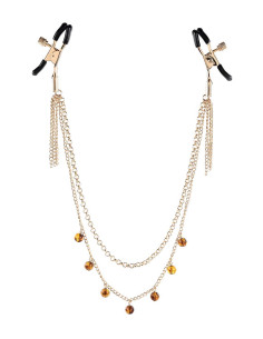 SPORTSHEETS AMBER CHAINED NIPPLE CLAMPS 2