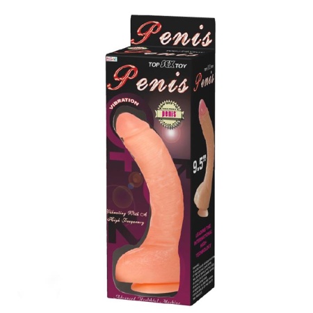 Realistyczny wibrator Penis Vibration z przyssawką, 24 cm - 1