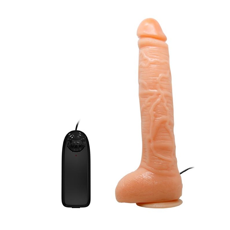 Realistyczny wibrator Penis Vibration z przyssawką, 24 cm - 2