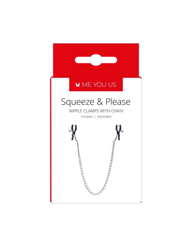 Stymulator- Squeeze N Please Nipple Chain Silver