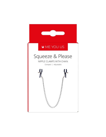 Stymulator- Squeeze N Please Nipple Chain Silver