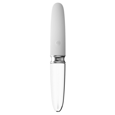 Wibrator szklano-silikonowy Glass Vibrator 3 z podświetleniem LED, 10 trybów wibracji, 17,7 cm - 3