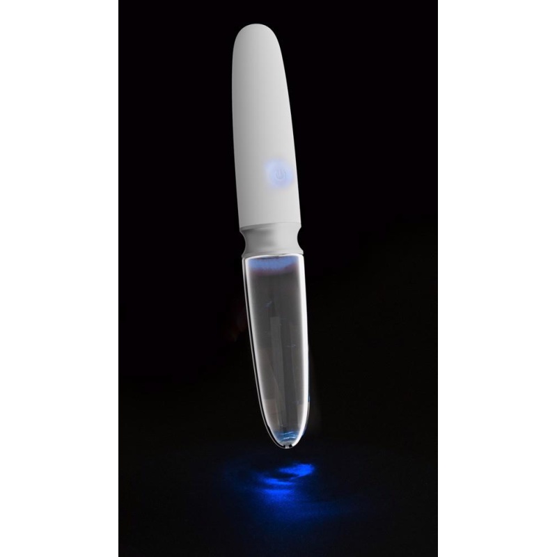 Wibrator szklano-silikonowy Glass Vibrator 3 z podświetleniem LED, 10 trybów wibracji, 17,7 cm - 5