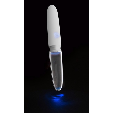 Wibrator szklano-silikonowy Glass Vibrator 3 z podświetleniem LED, 10 trybów wibracji, 17,7 cm - 5