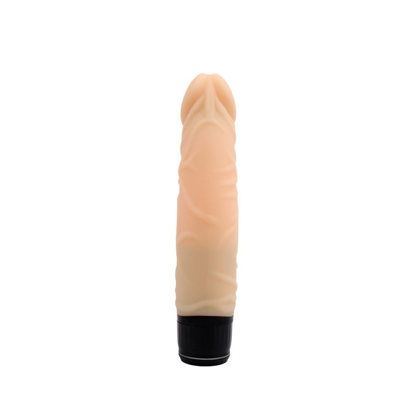 Wibrator realistyczny Thick Realistic Dilio-Flesh - silikon hipoalergiczny, 7 funkcji, wodoodporny, 19,5 cm x ⌀3,8 cm - 4