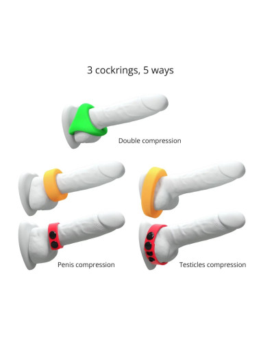 KIT NEON RING - 3 COCKRINGS LIQUID SILICONE