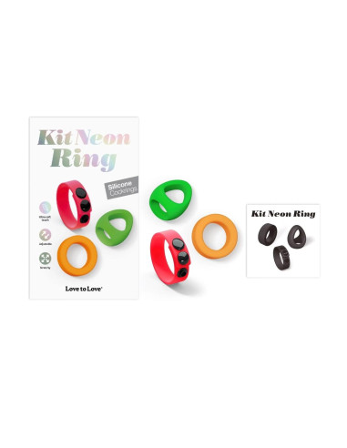KIT NEON RING - 3 COCKRINGS LIQUID SILICONE