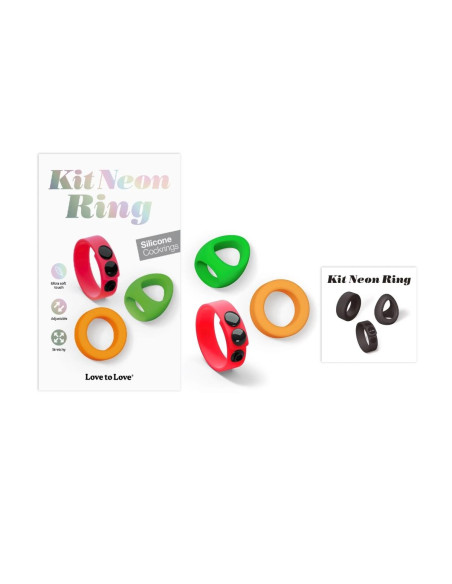 KIT NEON RING - 3 COCKRINGS LIQUID SILICONE