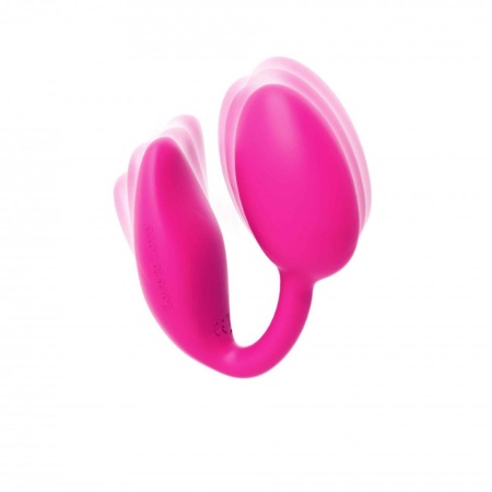 Danger Pink - podwójny stymulator łechtaczki i punktu G, 2 silniki, pilot, 10 cm - 3