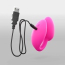 Danger Pink - podwójny stymulator łechtaczki i punktu G, 2 silniki, pilot, 10 cm - 6