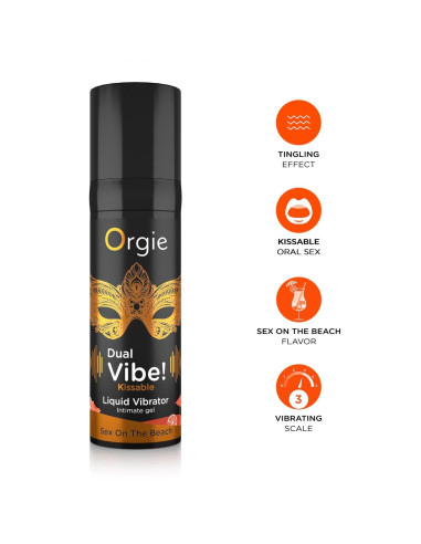 DUAL VIBE! SEX ON THE BEACH KISSABLE LIQUID VIBRATOR - 15 ML