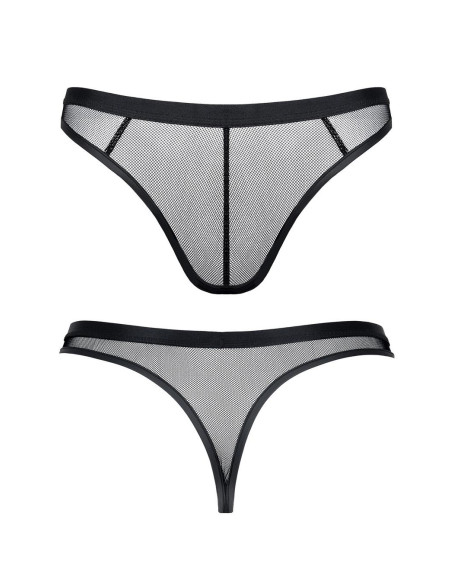 męskie stringi z elastycznej siatki S