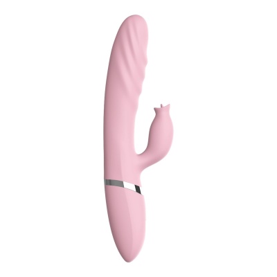 Wibrator Tongue Extension z ruchomym języczkiem i funkcją ogrzewania, 21 cm - 1