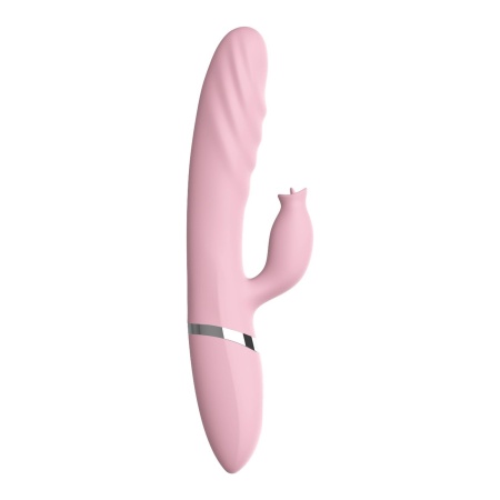 Wibrator Tongue Extension z ruchomym języczkiem i funkcją ogrzewania, 21 cm - 1