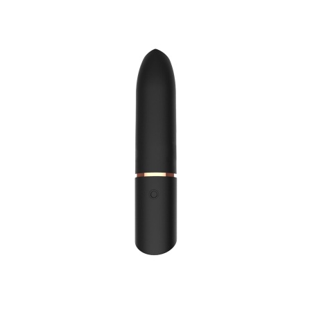 Pocisk wibrujący Rocket Black - 10 trybów wibracji, silikon + ABS, Ø 1,8 × 9 cm - 1