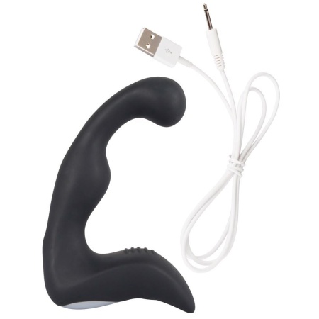 Wibrator prostaty Rebel Prostate Plug recharge – elastyczna konstrukcja z zakrzywioną głowicą i stymulatorem krocza, 9 trybów, d - 7