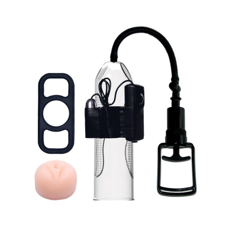Elektryczna pompa próżniowa Penis Enlargement System 24,5 cm z wibracją - 1