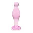 Szklany korek analny Glass Romance 11,4 cm różowy - 1