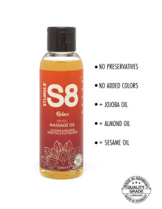 S8 Massage Oil 125ml Green Tea & Lilac Blossom 2