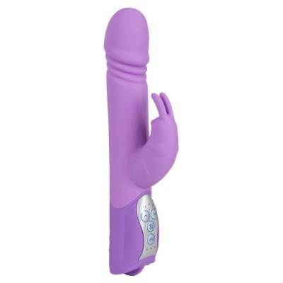 Wibrator króliczek Sweet Smile Push z funkcją pchania i stymulatorem łechtaczki, 25 cm - 1 2