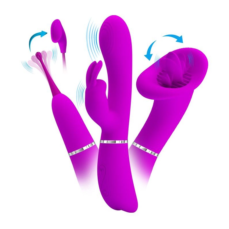 Zestaw stymulatorów Thrill Kit z wymiennymi nakładkami - 26 cm - 1