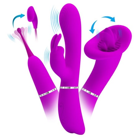 Zestaw stymulatorów Thrill Kit z wymiennymi nakładkami - 26 cm - 1
