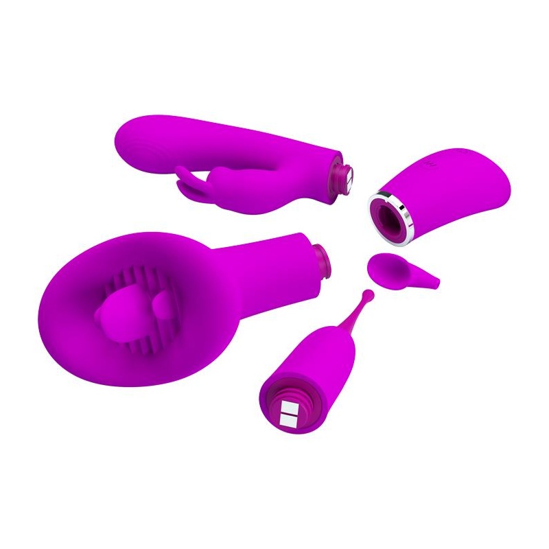 Zestaw stymulatorów Thrill Kit z wymiennymi nakładkami - 26 cm - 5