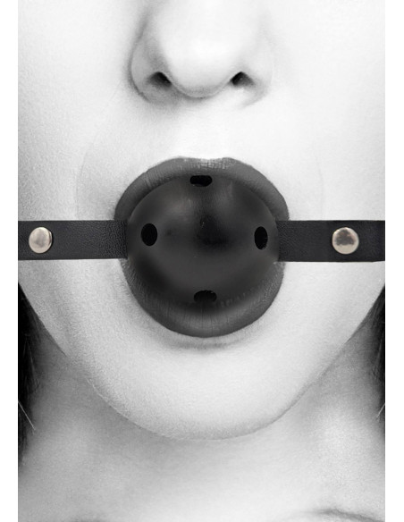 Breathable Ball Gag - With Bonded Leather Straps