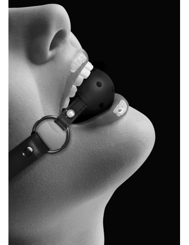 Breathable Ball Gag - With Bonded Leather Straps
