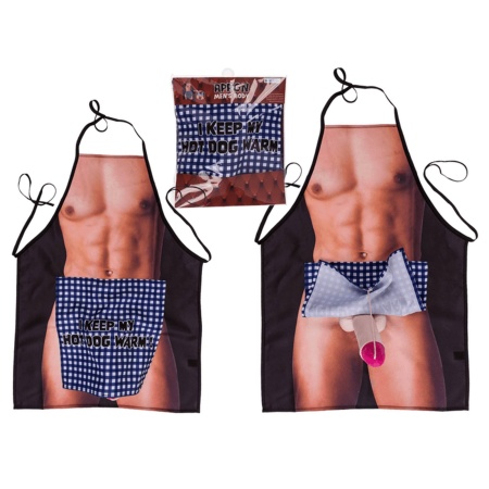 Fartuch kuchenny Apron Men's Body z nadrukiem męskiego ciała na wieczór kawalerski - 1