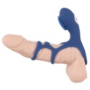 Nakładka na penisa Sweet Smile Rechargeable Couples Sleeve z 10 trybami wibracji i stymulatorem łechtaczki, długość 10 cm, średn - 8