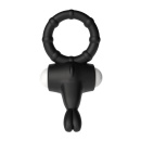 Wibrujący Pierścień Erekcyjny Power Clit Silicone – Czarny, 3.5 cm - 4